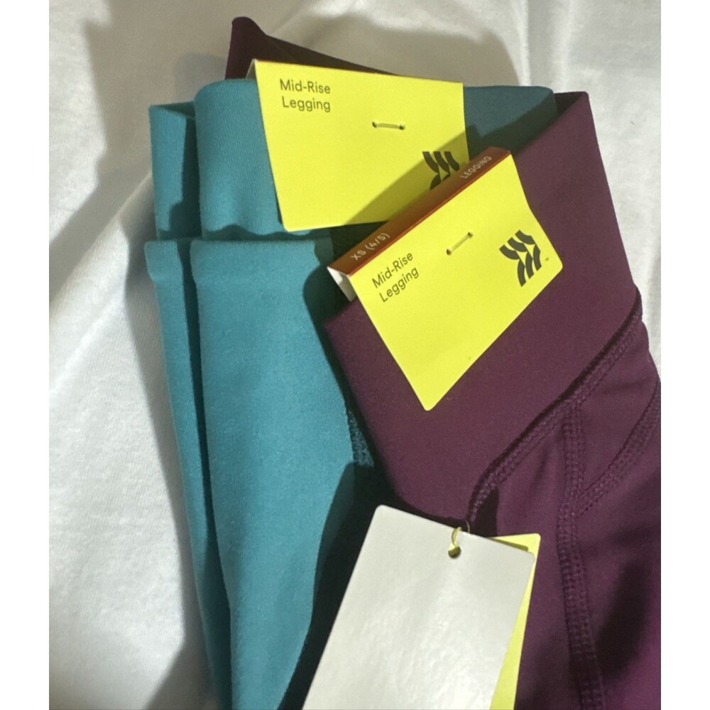 All In Motion Girl's Pants 2 Pair Activewear Leggings Multicolor Extra Small 4/5 - Picture 7 of 8